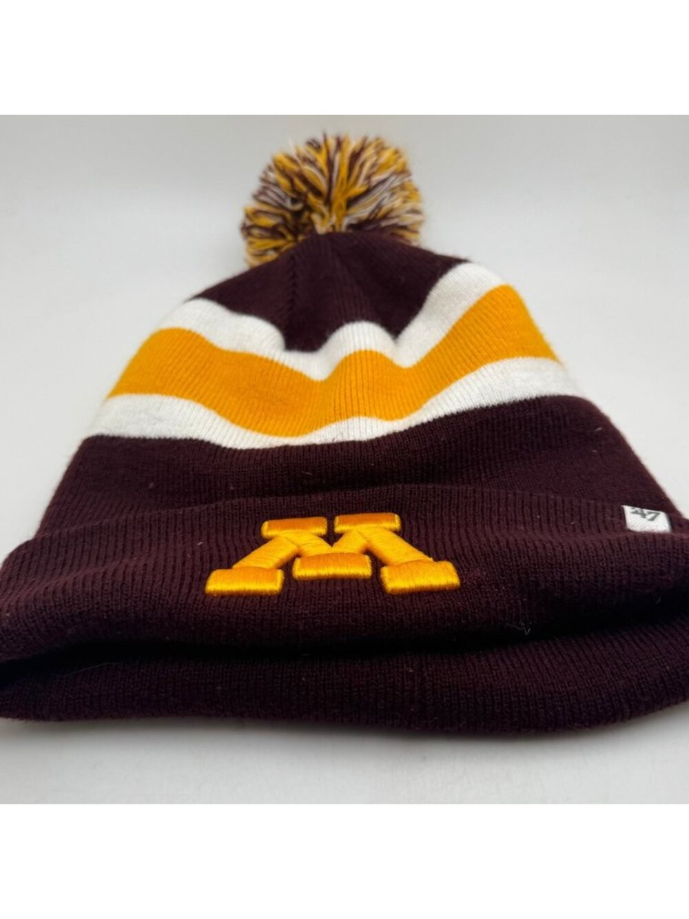 47 Brand University of Minnesota Golden Gophers Pom Pom Beanie Knit Hat One Size